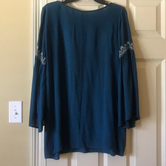 Hot & Delicious Embroidered Bell Sleeve Tunic - Picture 2 of 6